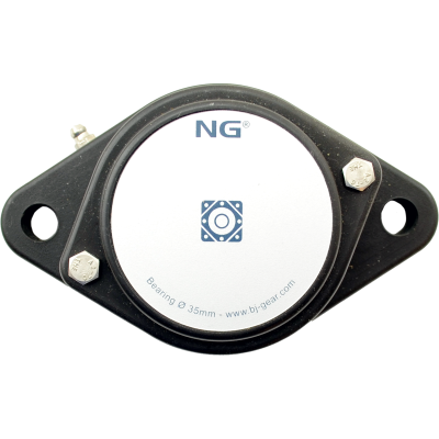 NG waterproof flange bearing F2 Ø35, 2-bolt, closed cover