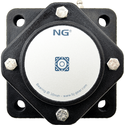NG waterproof flange bearing F4 Ø30, 4-bolt, closed cover