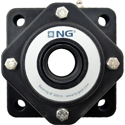 NG waterproof flange bearing F4 Ø30, 4-bolt, open cover