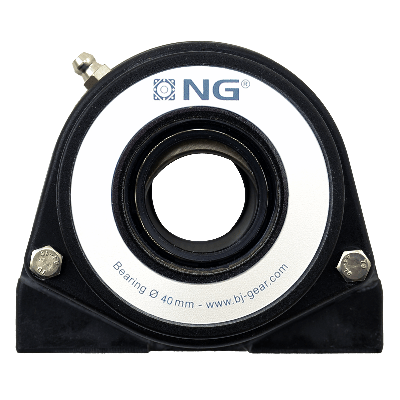NG waterproof pillow block bearing with thread S2 Ø40, 2-bolt, open cover