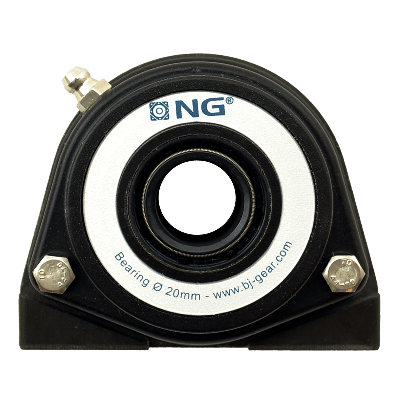 NG waterproof pillow block bearing with thread S2 Ø20, 2-bolt, open cover