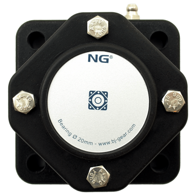 NG waterproof flange bearing F4 Ø20, 4-bolt, closed cover