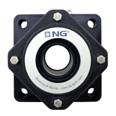 NG waterproof flange bearing F4 Ø40, 4-bolt, open cover