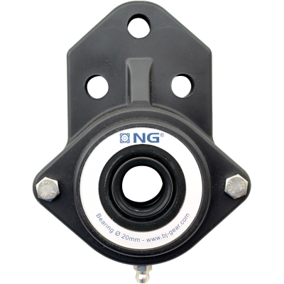 NG waterproof flange bearing F3 Ø20, 3-bolt, open cover