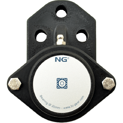 NG wasserdicht Flanschlager F3 Ø20, 3-Loch, geschlossen Deckel