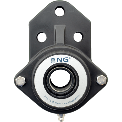 NG wasserdicht Flanschlager F3 Ø30, 3-Loch, offener Deckel