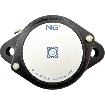NG waterproof flange bearing F2 Ø60, 2-bolt, closed cover