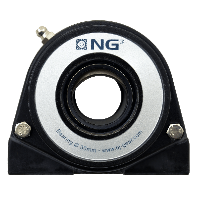 NG waterproof pillow block bearing with thread S2 Ø30, 2-bolt, open cover