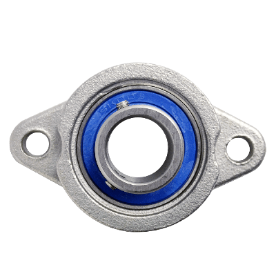 Mini flange bearing MKFL Ø17, set screw, stainless steel