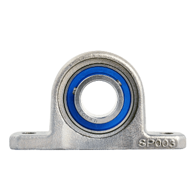 Mini pillow block bearing MKP Ø17, set screw, stainless steel