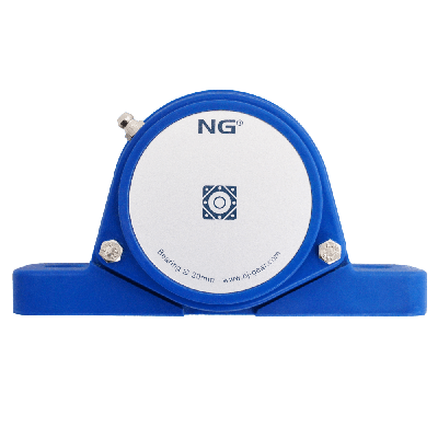 NG wasserdicht Stehlager SF2 Ø30, 2-Loch, geschlossen Deckel, Blau