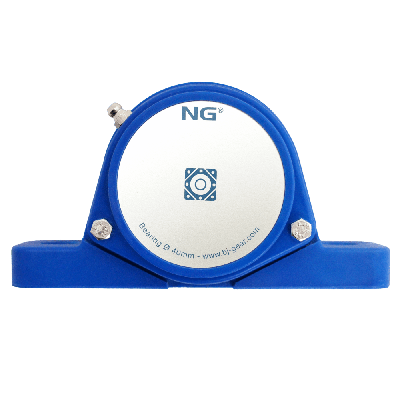 NG wasserdicht Stehlager SF2 Ø40, 2-Loch, geschlossen Deckel, Blau