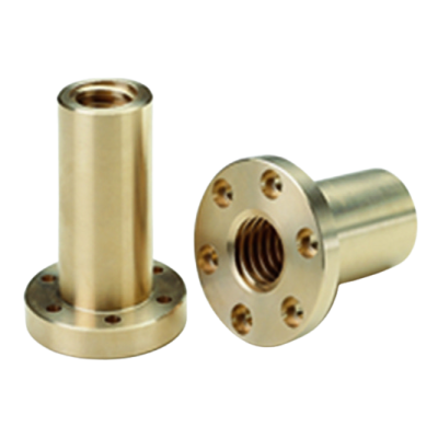 CONTI HAL Tr 50x8, trapezoidal nut with flange, left thread, aluminum bronze