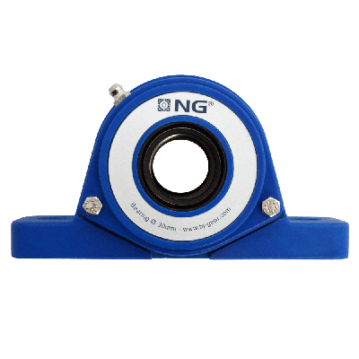 NG waterproof pillow block bearing SF2 Ø30, 2-bolt, open cover, blue