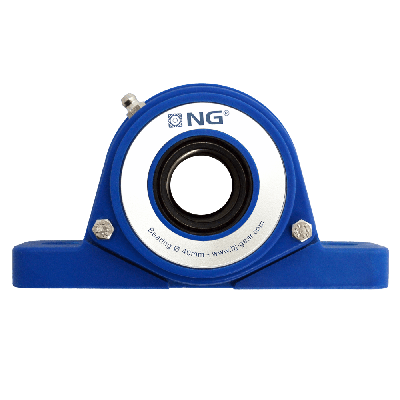 NG waterproof pillow block bearing SF2 Ø30, 2-bolt, open cover, blue