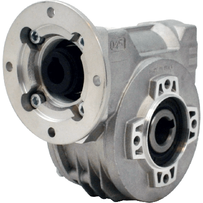 Hydro-Mec 045, Schneckengetriebe Ø18 Hohlwelle, 60:1, Eingang 63B14, Aluminium