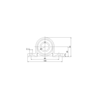 Mini Stehlager MKP Ø20, Gewindestift, Edelstahl