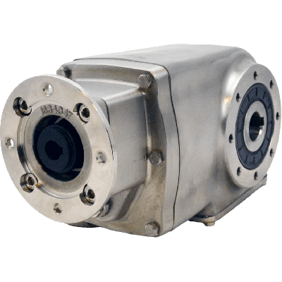 Clean-Geartech X42N, keglehjulsgear Ø25H7 hulaksel, 17,93:1, indgang 80B14, B3, rustfrit stål