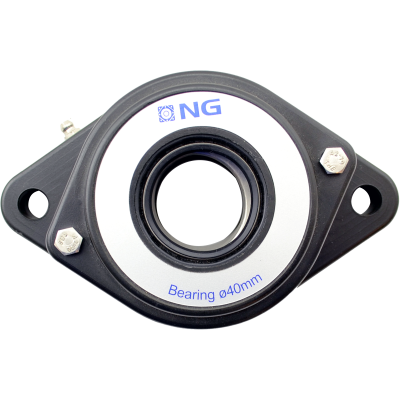 NG waterproof flange bearing F2 Ø40, 2-bolt, open cover