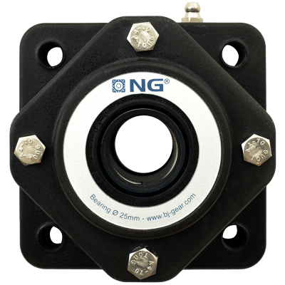 NG waterproof flange bearing Ø25 F4, 4-bolt, open cover