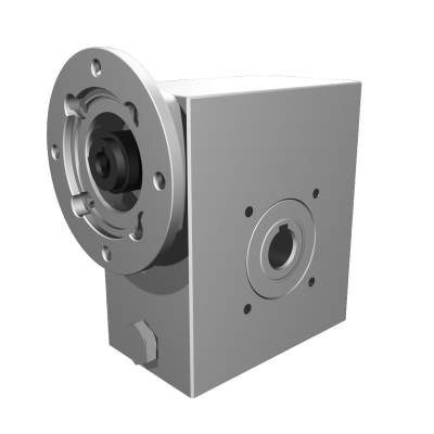 Clean-Geartech VFI I45, worm gear Ø18, 10:1, input 63B14, B3, OF320, stainless steel