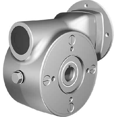 Clean-Geartech N63, worm gear Ø25, 10:1, input 71B14, stainless steel