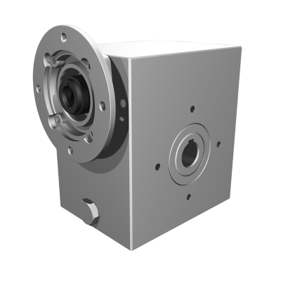 Clean-Geartech VFI I63, worm gear Ø25, 80:1, input 80B14, B3, OF320, stainless steel