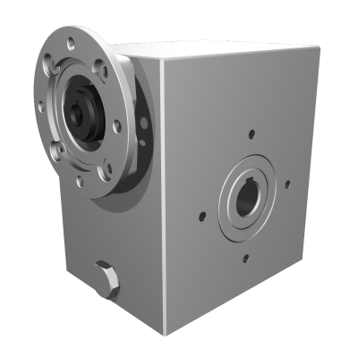 Clean-Geartech VFI I63, worm gear Ø25, 40:1, input 71B14, B3, OF320, stainless steel