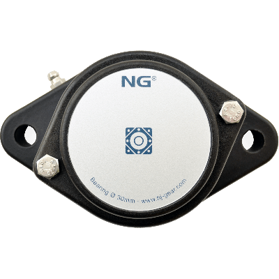 NG waterproof flange bearing F2 Ø30, 2-bolt, closed cover