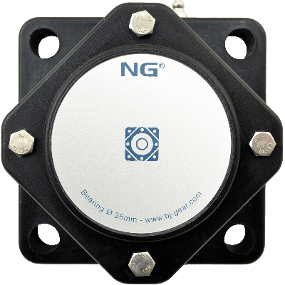 NG wasserdicht Flanschlager F4 Ø35, 4-Loch, geschlossen Deckel