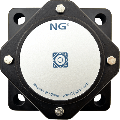 NG wasserdicht Flanschlager F4 Ø50, 4-Loch, geschlossen Deckel