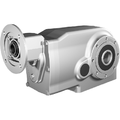 Clean-Geartech X74N, Kegelstirnradgetriebe Ø40H7 Hohlwelle, 121,45:1, Eingang 90B14, V5, Edelstahl