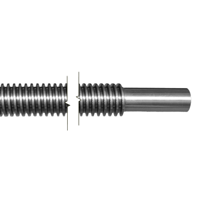 TR40x7 Trapezoidal spindle cut to length, outer end Ø24K6x40